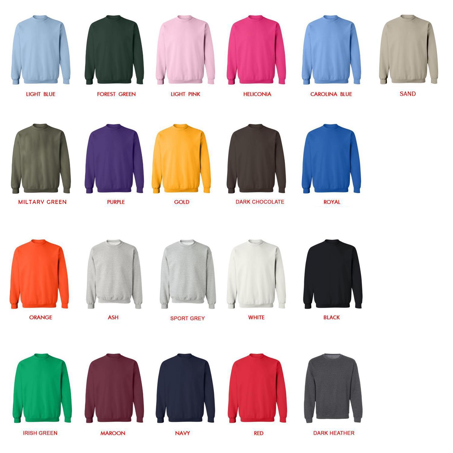 sweatshirt color chart - Noragami Store