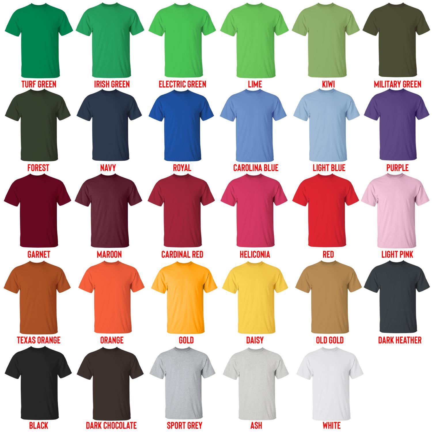 t shirt color chart - Noragami Store