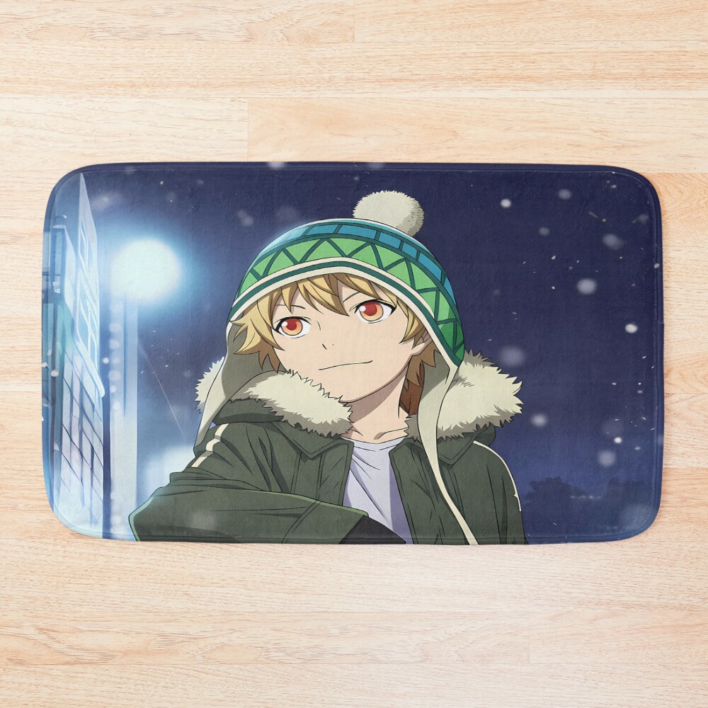 Yukine Noragami Snowy City Beanie Winter Night Mood Bath Mat