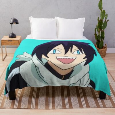 Noragami Yato S Funny Face Throw Blanket